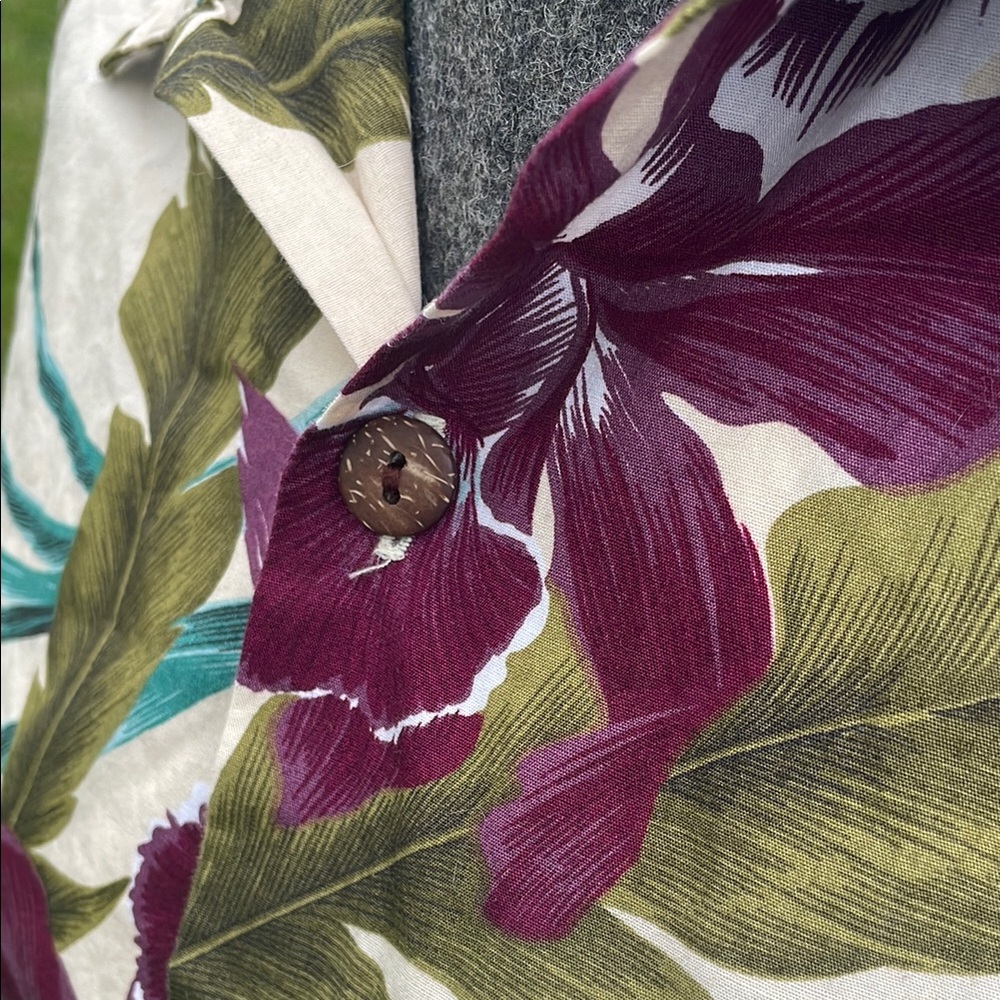 Tropical Floral Orchid Button-Up Shirt - Picture 4 of 14